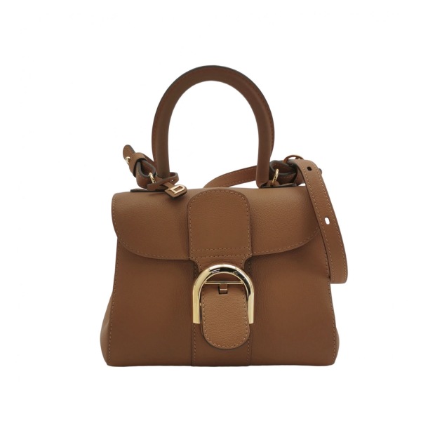 Delvaux Brillant Top Handle Bag Leather Mini — pre-owned, Vierlot