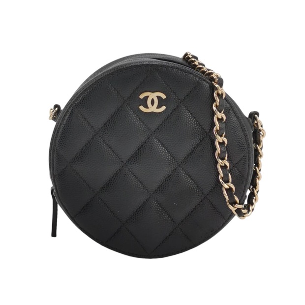 Chanel Round Clutch with Chain Quilted Caviar Mini — pre-owned, Vierlot