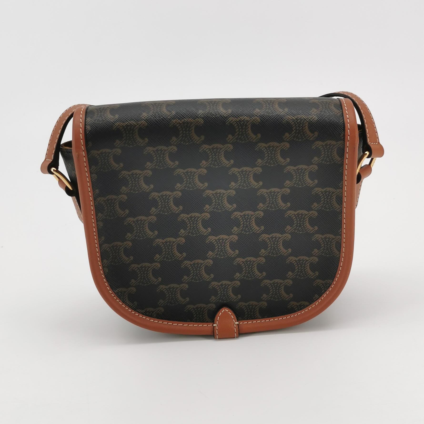 Celine Folco Bag Triomphe Coated Canvas Medium — photo 5 of 24