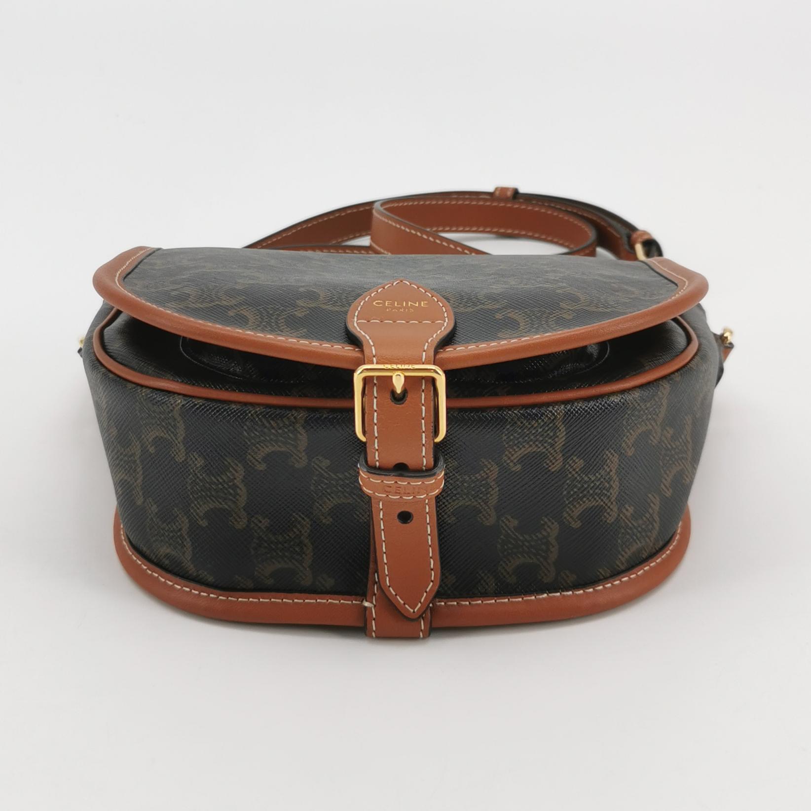 Celine Folco Bag Triomphe Coated Canvas Medium — photo 6 of 24
