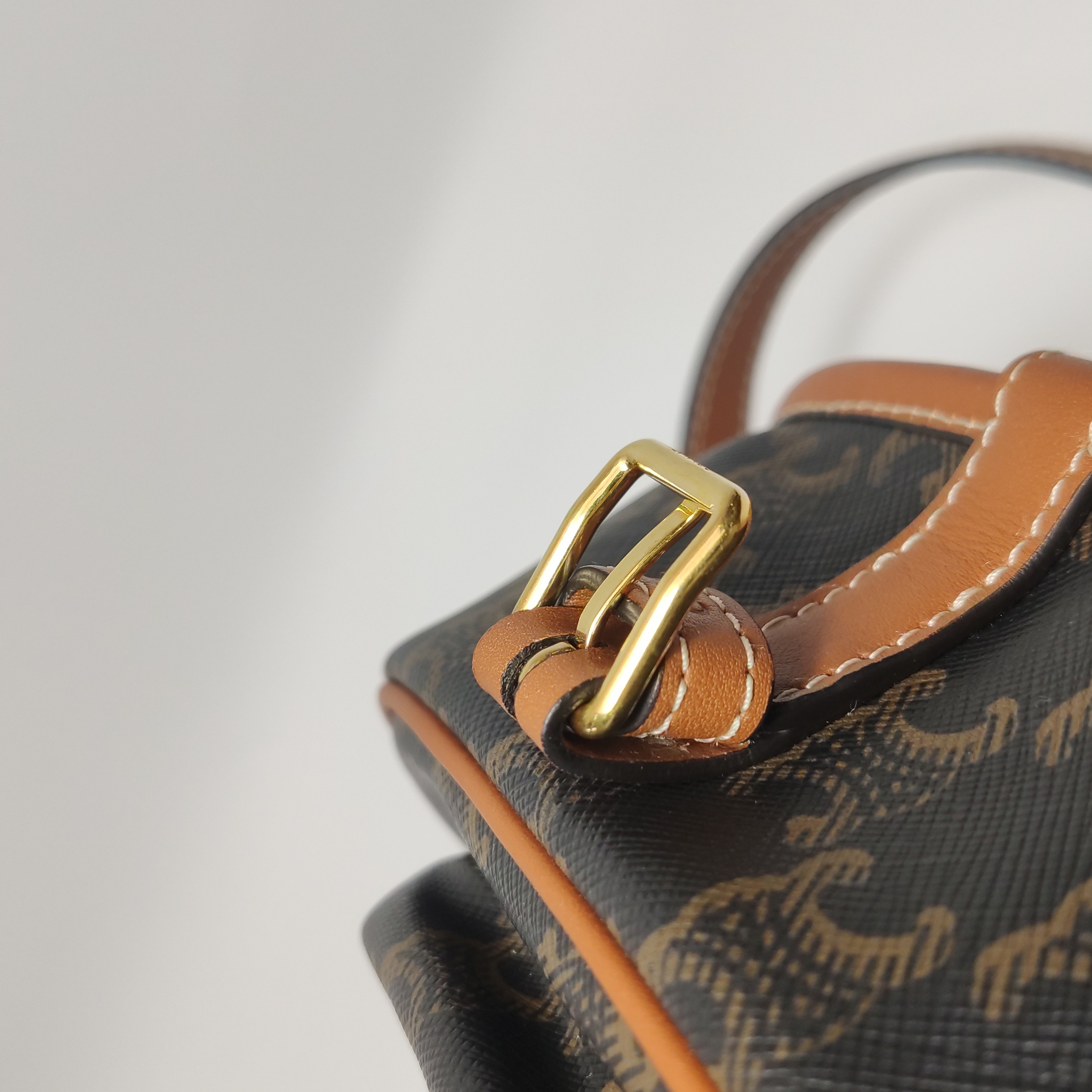 Celine Folco Bag Triomphe Coated Canvas Medium — photo 11 of 24