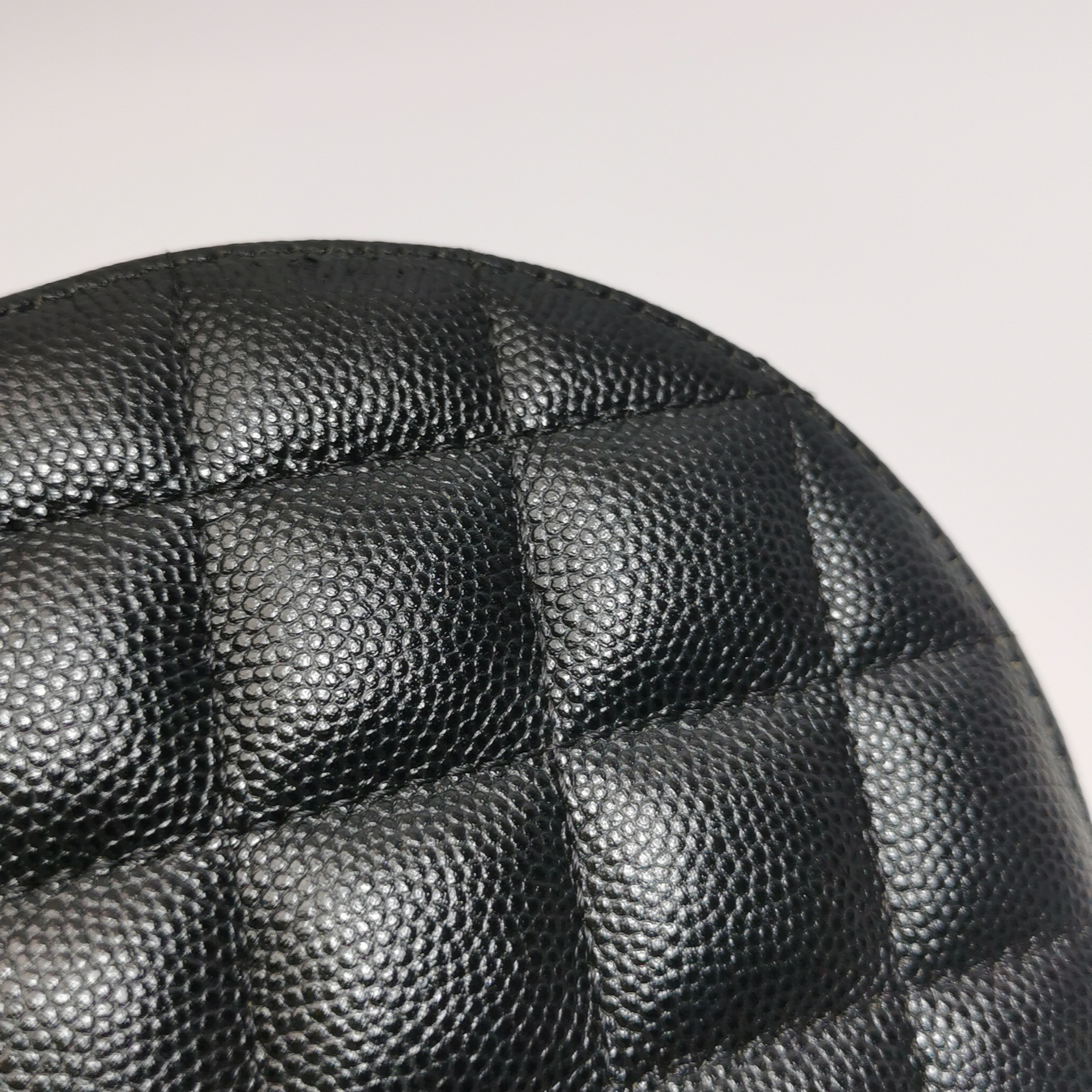 Chanel Round Clutch with Chain Quilted Iridescent Caviar Mini