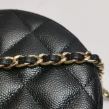 Chanel Round Clutch with Chain Quilted Caviar Mini — thumbnail 14