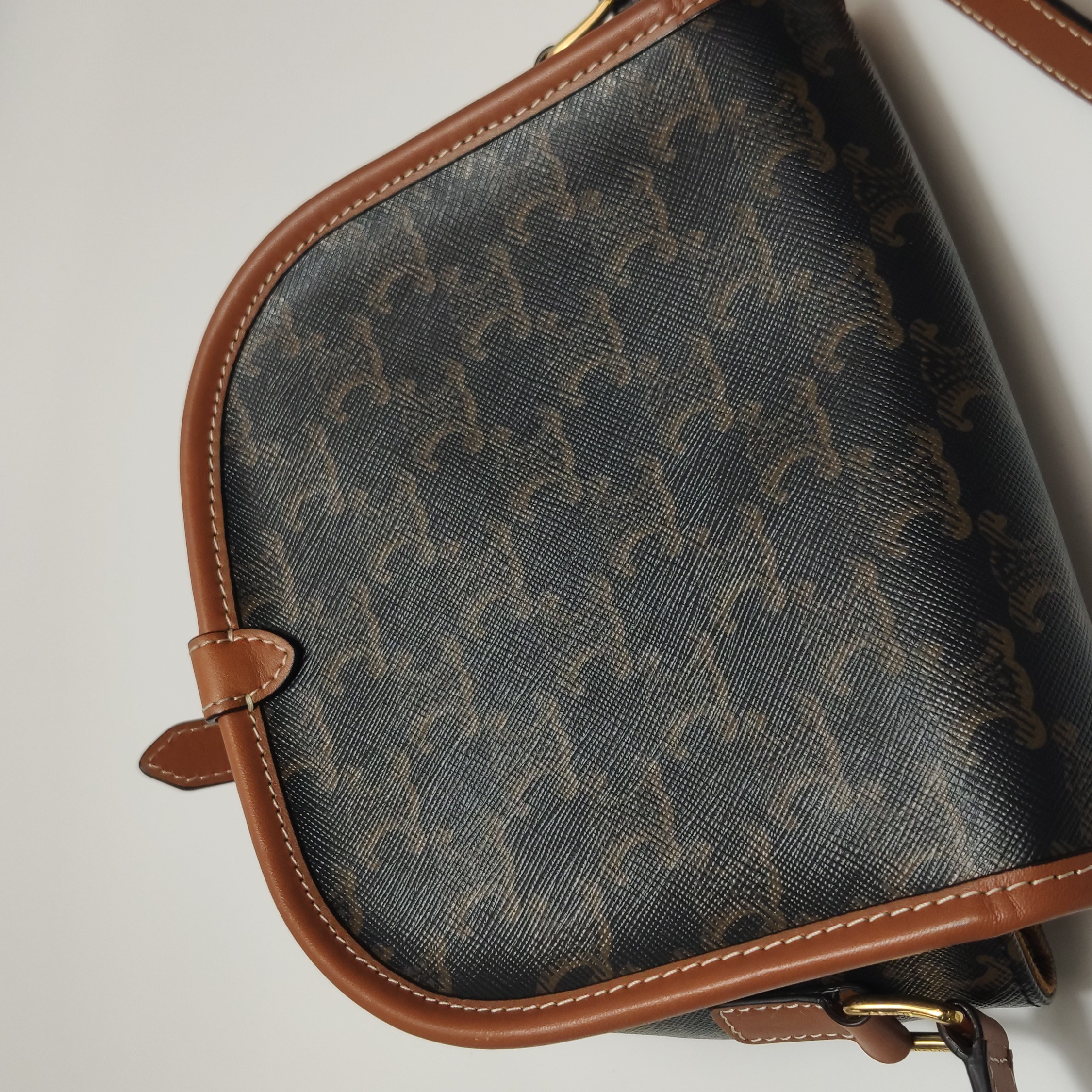 Celine Folco Bag Triomphe Coated Canvas Medium — photo 20 of 24
