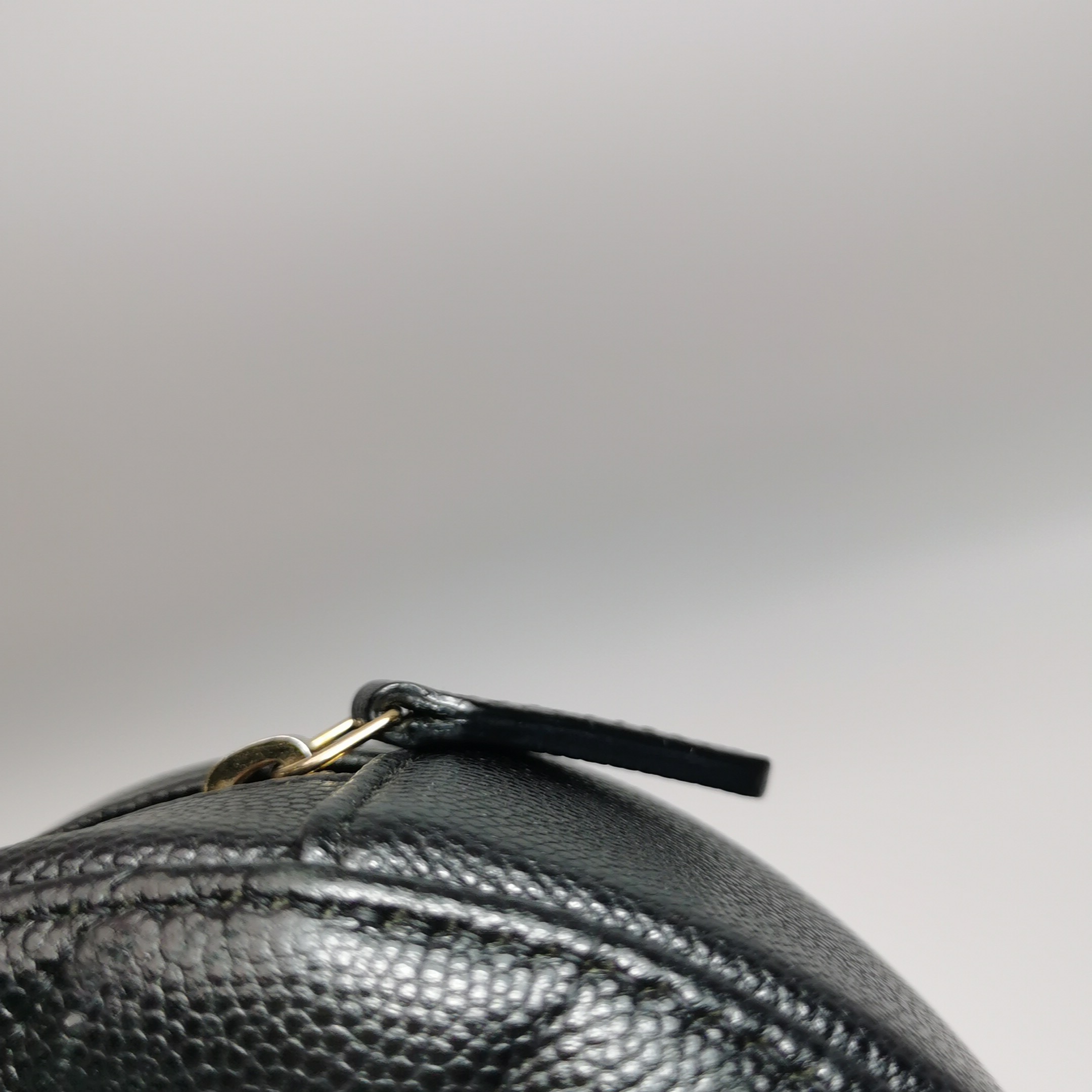 Chanel Round Clutch with Chain Quilted Iridescent Caviar Mini