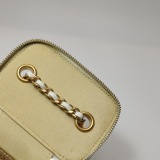 Chanel Lambskin Quilted Mini Pearl Crush Vanity Case With Chain White — thumbnail 18