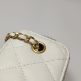 Chanel Lambskin Quilted Mini Pearl Crush Vanity Case With Chain White — thumbnail 20