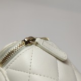 Chanel Lambskin Quilted Mini Pearl Crush Vanity Case With Chain White — thumbnail 17