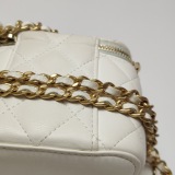 Chanel Lambskin Quilted Mini Pearl Crush Vanity Case With Chain White — thumbnail 21