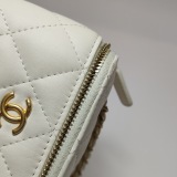 Chanel Lambskin Quilted Mini Pearl Crush Vanity Case With Chain White — thumbnail 10