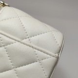 Chanel Lambskin Quilted Mini Pearl Crush Vanity Case With Chain White — thumbnail 12