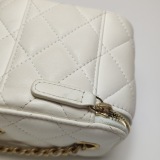 Chanel Lambskin Quilted Mini Pearl Crush Vanity Case With Chain White — thumbnail 11