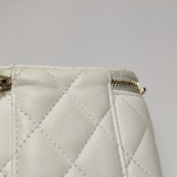 Chanel Lambskin Quilted Mini Pearl Crush Vanity Case With Chain White — thumbnail 8