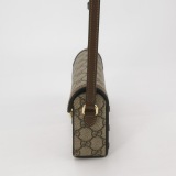 Gucci Horsebit 1955 Flap Crossbody Bag GG Coated Canvas Mini — thumbnail 3