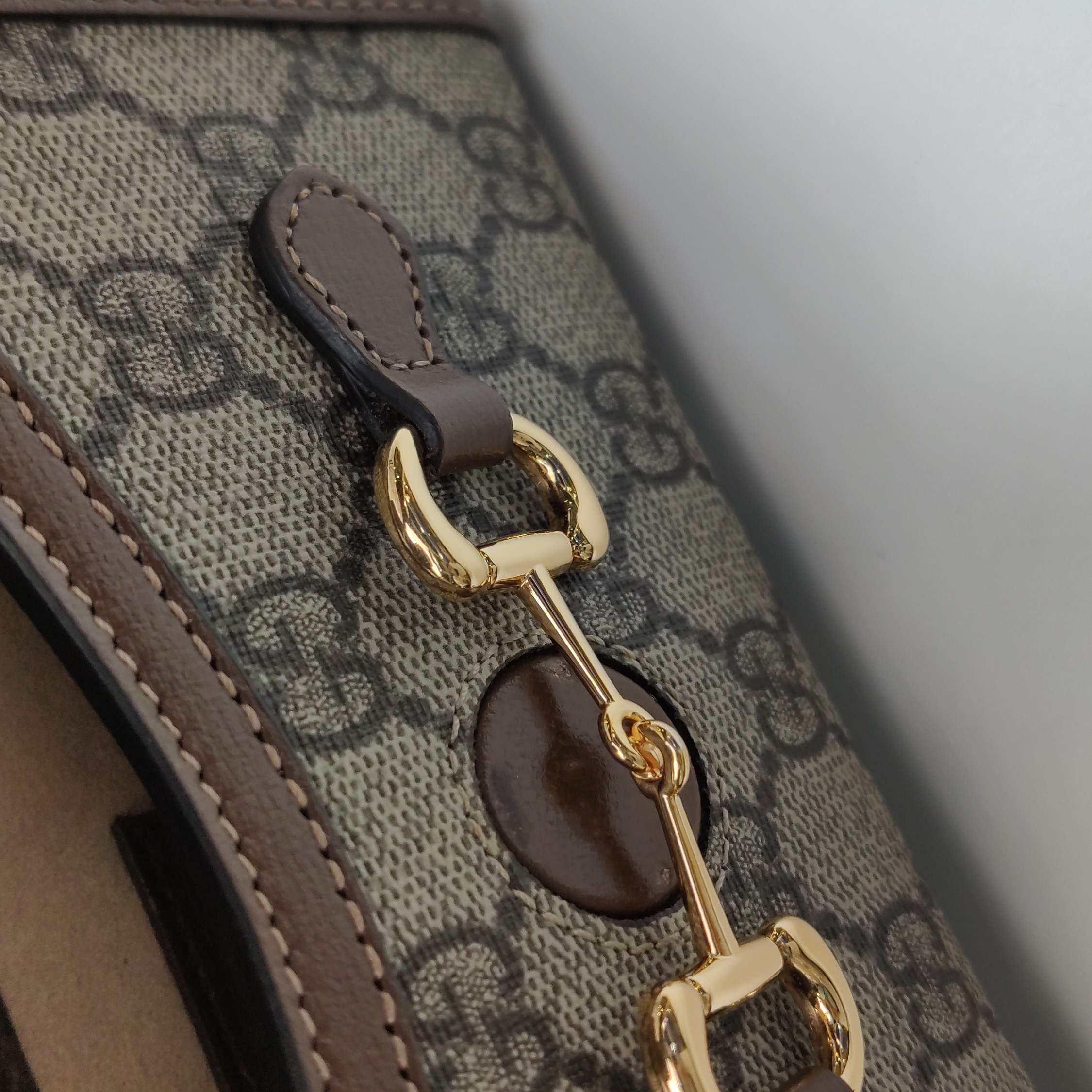 Gucci Horsebit 1955 Flap Crossbody Bag GG Coated Canvas Mini — photo 13 of 17