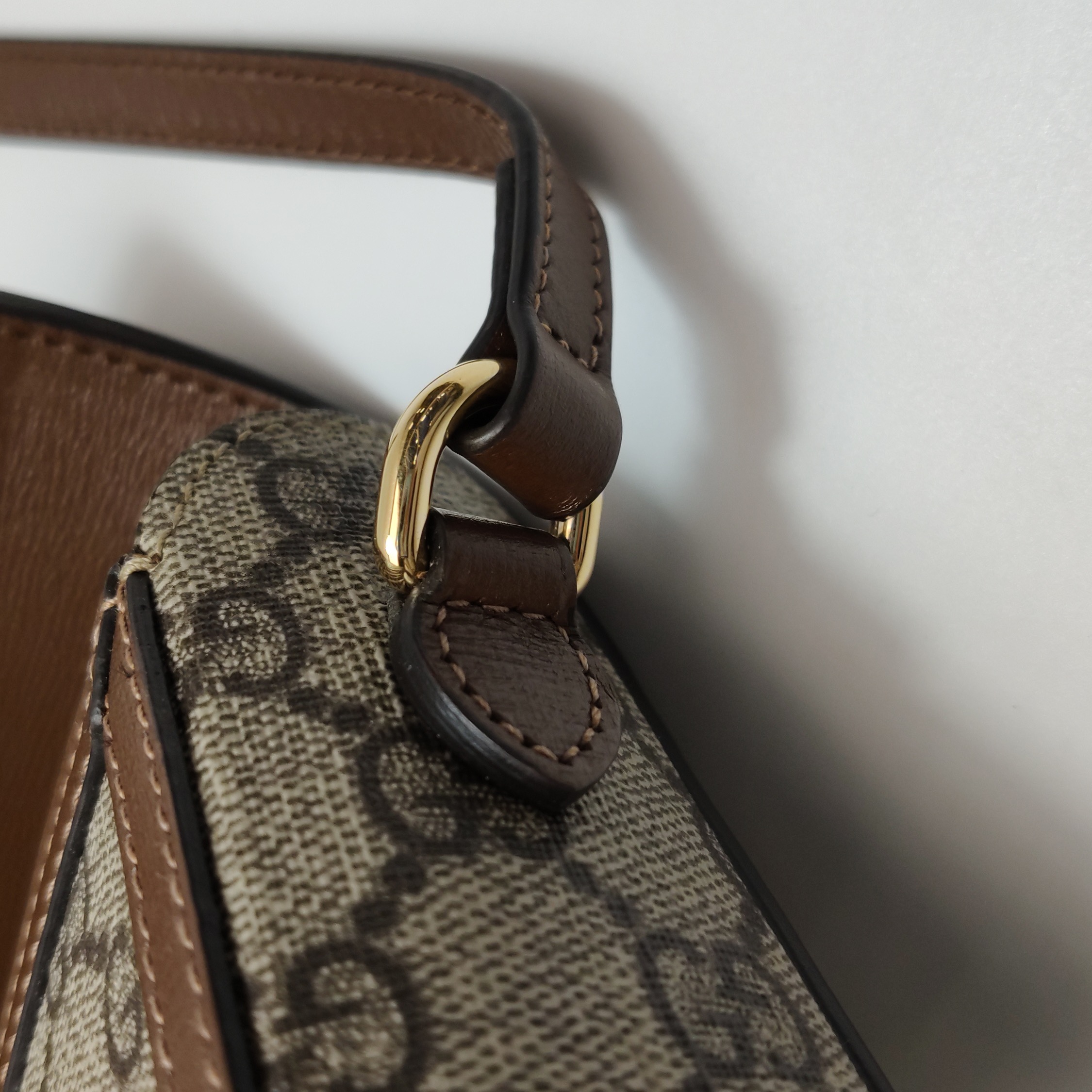 Gucci Horsebit 1955 Flap Crossbody Bag GG Coated Canvas Mini — photo 11 of 17
