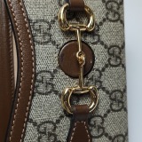 Gucci Horsebit 1955 Flap Crossbody Bag GG Coated Canvas Mini — thumbnail 14