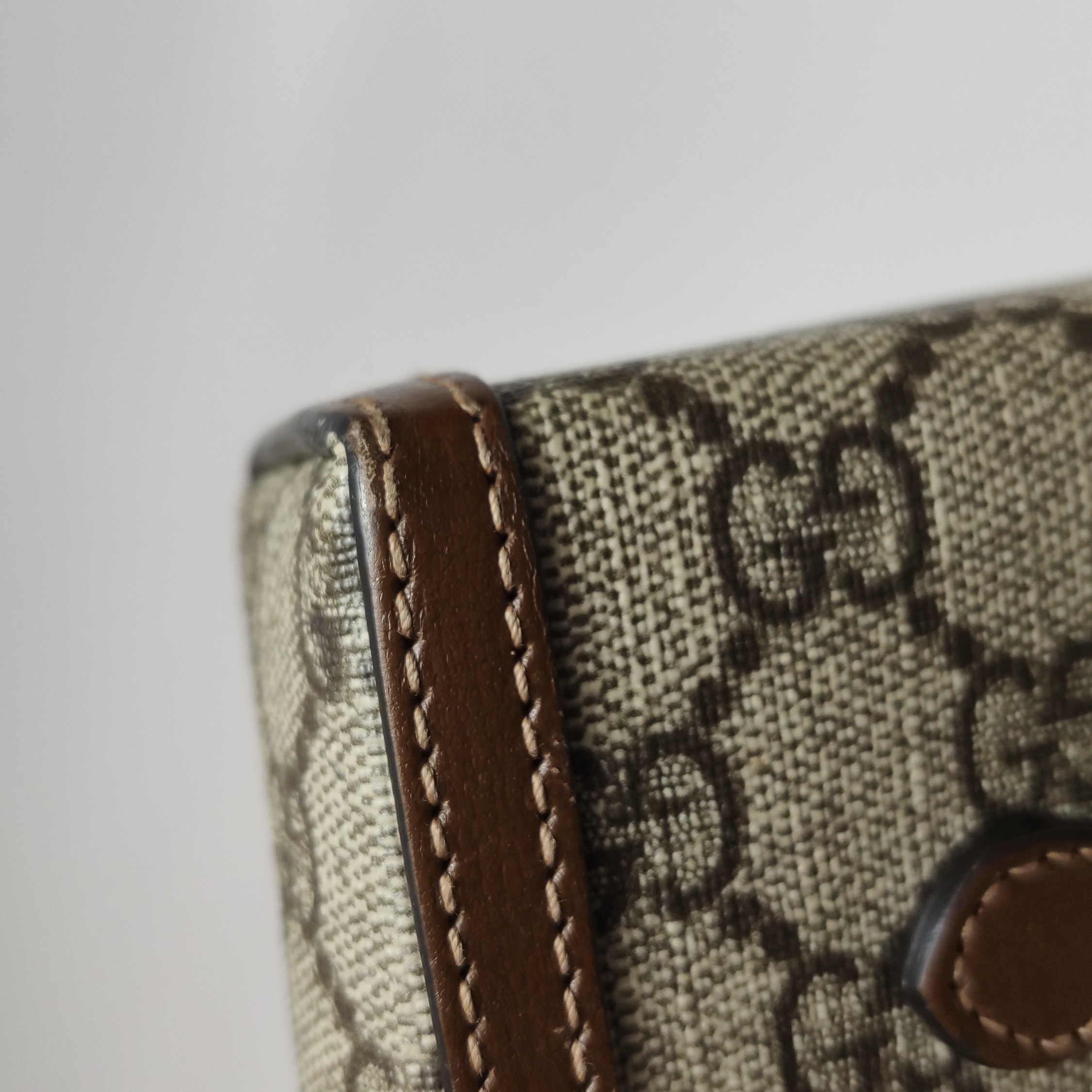 Gucci Horsebit 1955 Flap Crossbody Bag GG Coated Canvas Mini — photo 10 of 17
