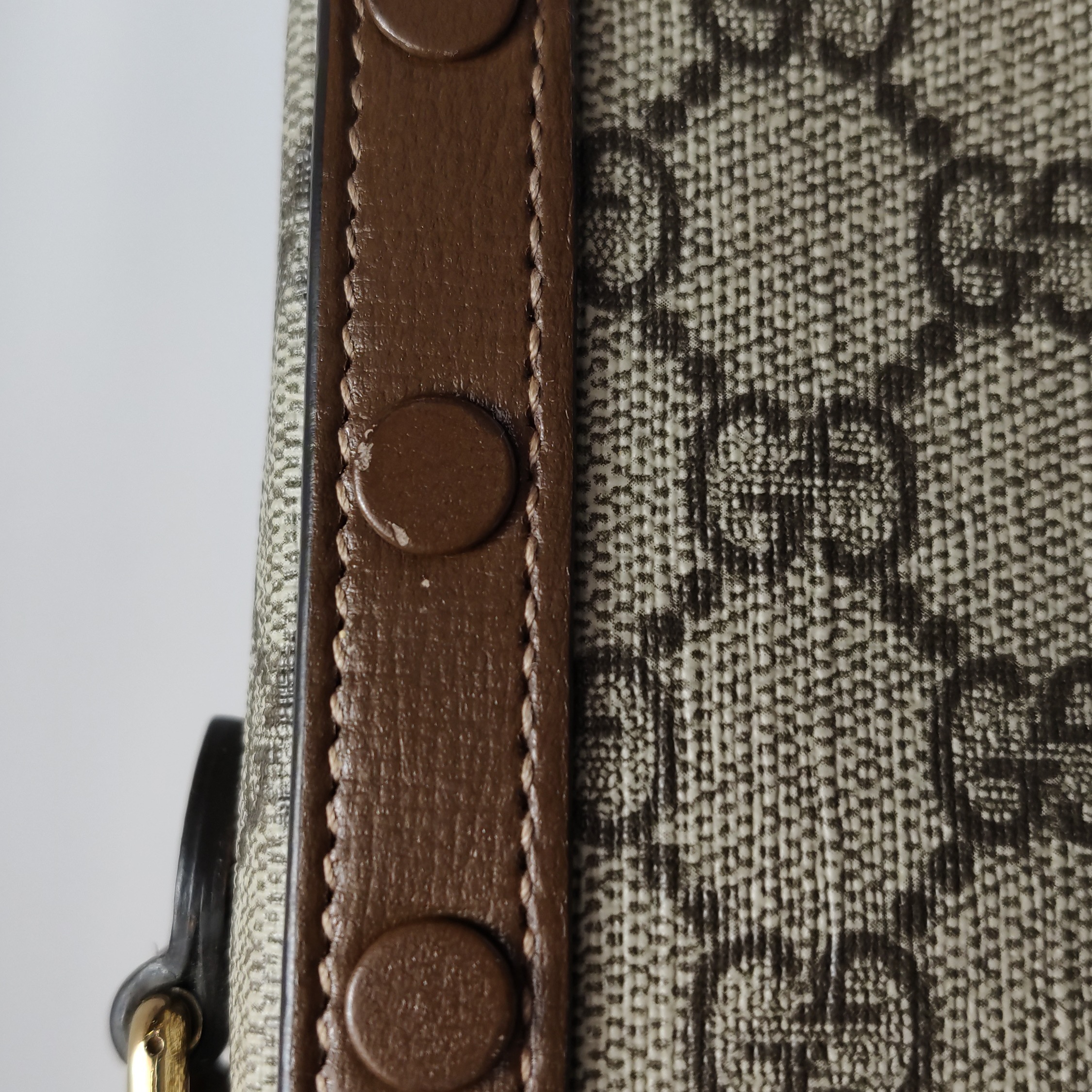 Gucci Horsebit 1955 Flap Crossbody Bag GG Coated Canvas Mini — photo 12 of 17