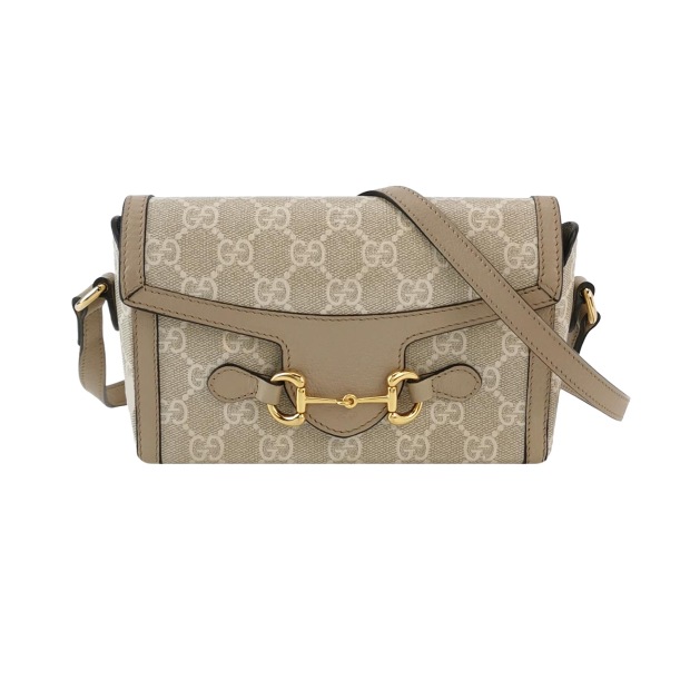 Gucci Horsebit 1955 Flap Crossbody Bag GG Coated Canvas Mini — pre-owned, Vierlot
