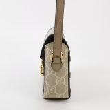 Gucci Horsebit 1955 Flap Crossbody Bag GG Coated Canvas Mini — thumbnail 3