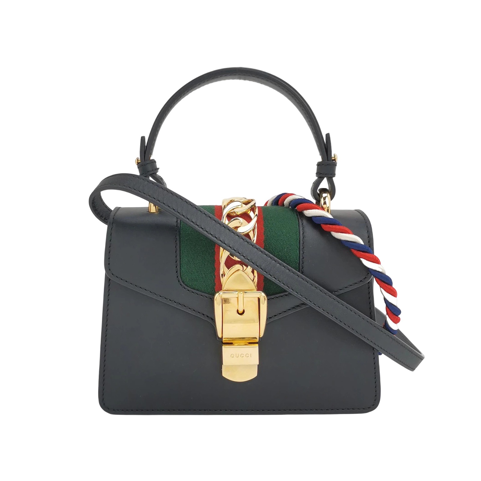  Gucci Sylvie Top Handle Bag Leather Mini — photo 1 of 17