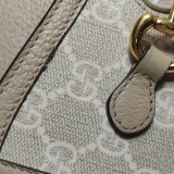 Gucci Horsebit 1955 Flap Crossbody Bag GG Coated Canvas Mini — thumbnail 14