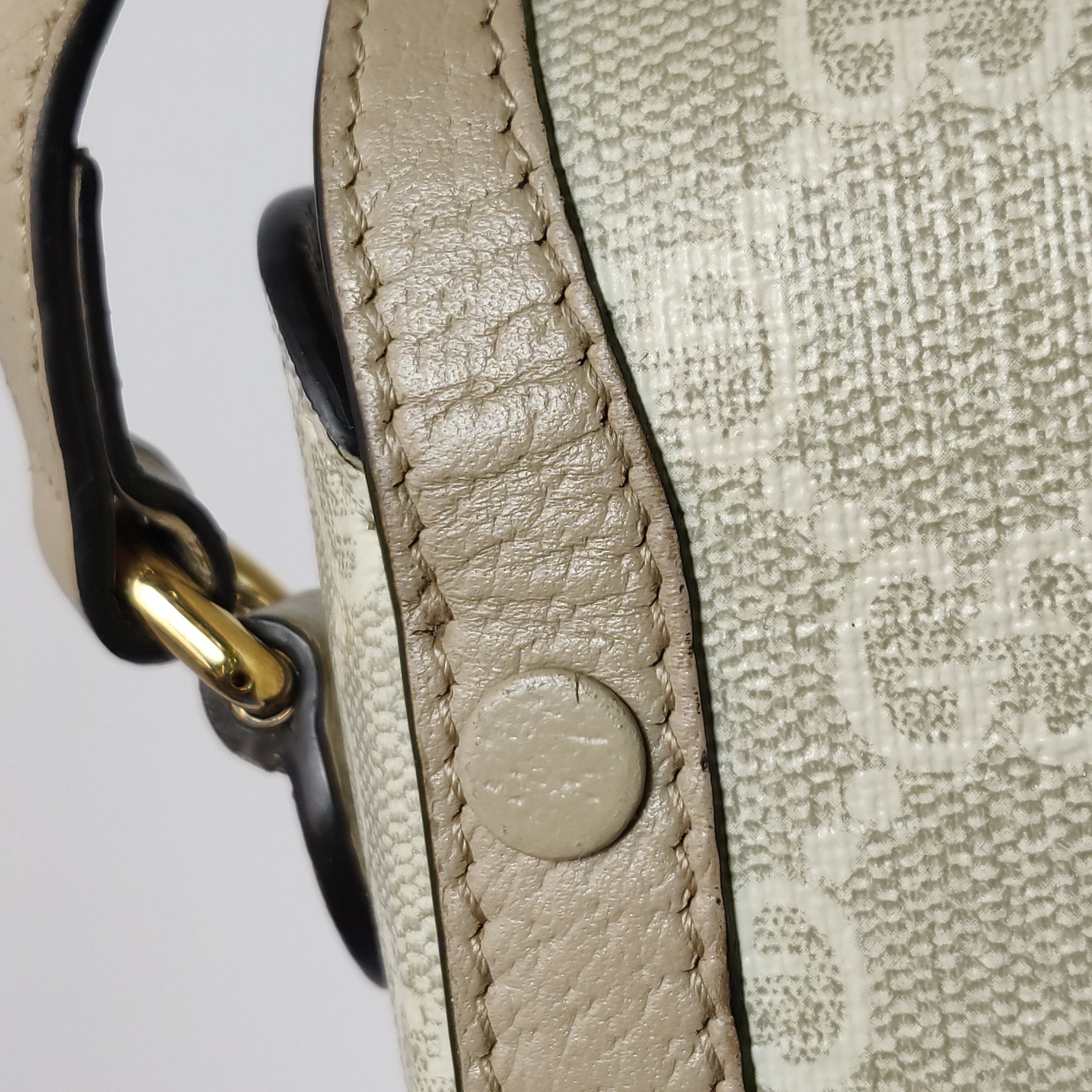 Gucci Horsebit 1955 Flap Crossbody Bag GG Coated Canvas Mini — photo 15 of 22
