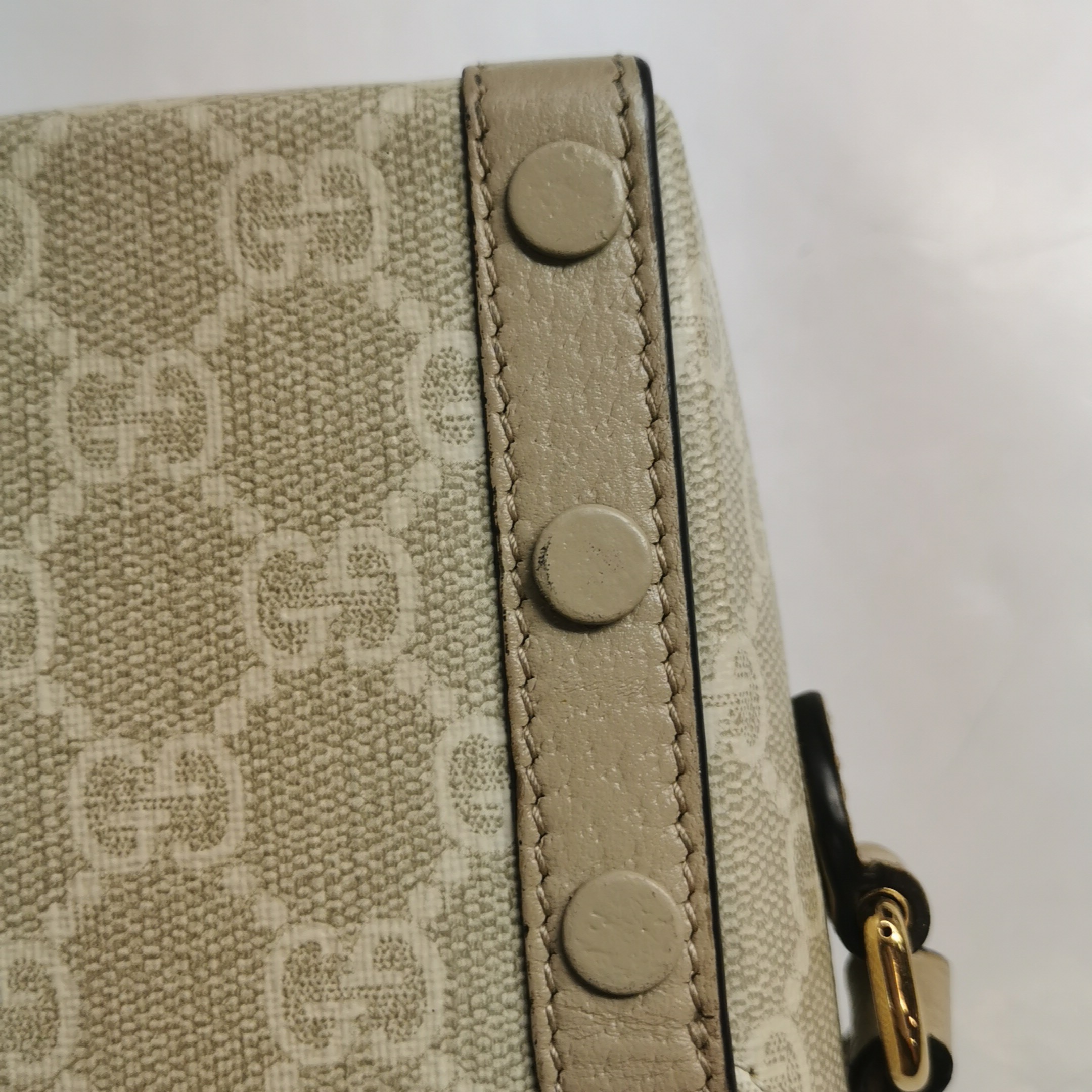 Gucci Horsebit 1955 Flap Crossbody Bag GG Coated Canvas Mini — photo 18 of 22