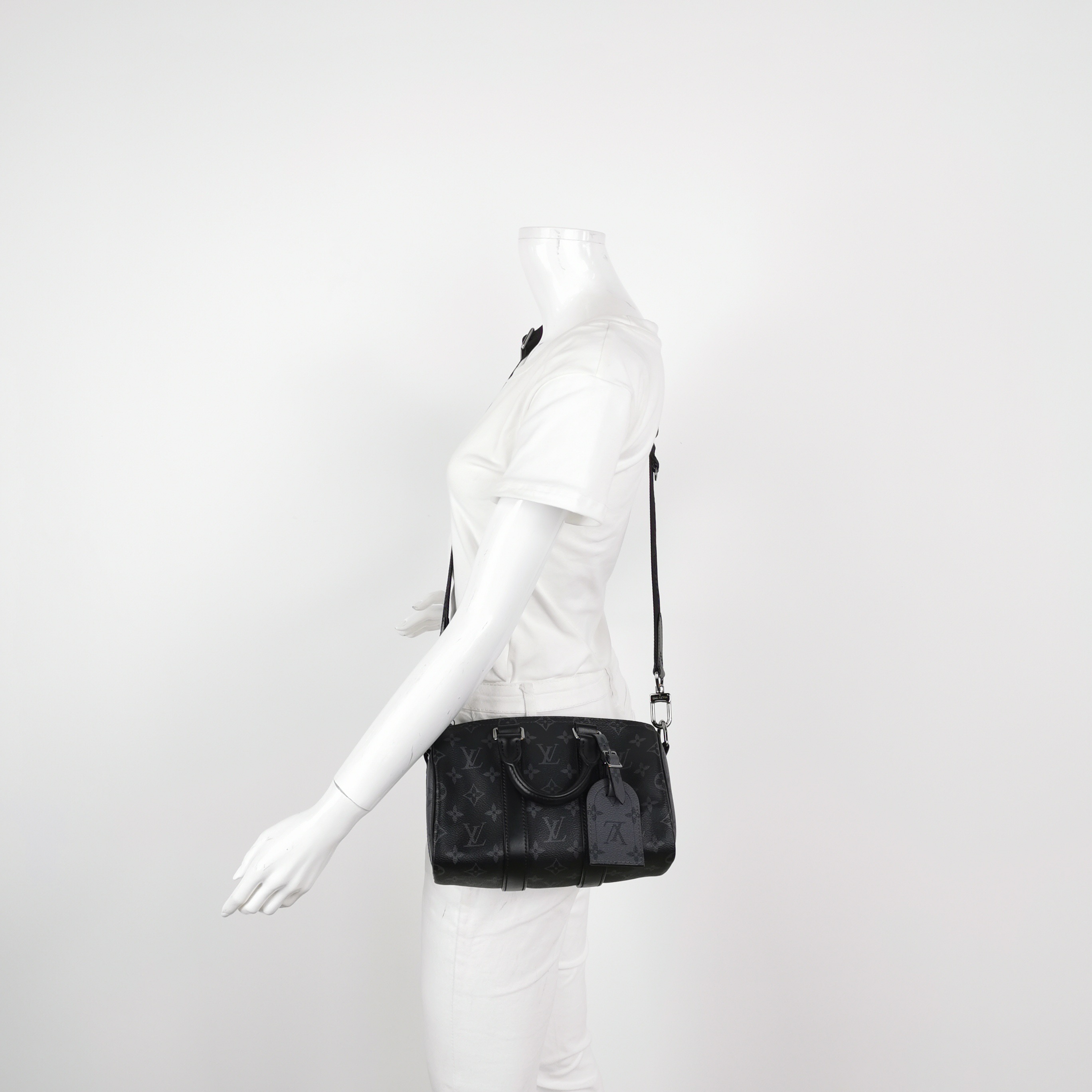 Louis Vuitton(LV) Keepall Bandouliere Bag Reverse Monogram Eclipse Canvas 25 — alternate view