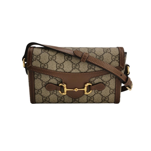 Gucci Horsebit 1955 Flap Crossbody Bag GG Coated Canvas Mini — pre-owned, Vierlot