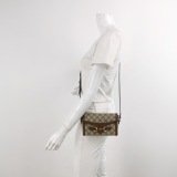 Gucci Horsebit 1955 Flap Crossbody Bag GG Coated Canvas Mini — thumbnail 2