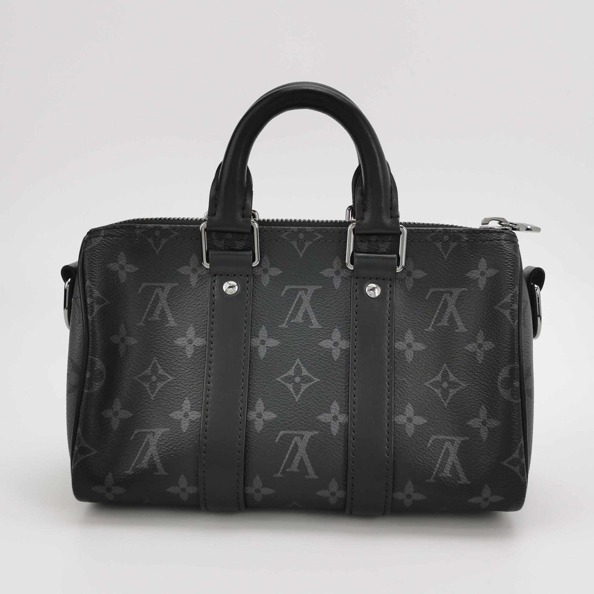 Louis Vuitton(LV) Keepall Bandouliere Bag Reverse Monogram Eclipse Canvas 25 — photo 5 of 18