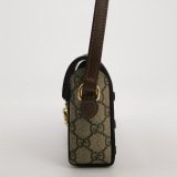 Gucci Horsebit 1955 Flap Crossbody Bag GG Coated Canvas Mini — thumbnail 4