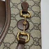 Gucci Horsebit 1955 Flap Crossbody Bag GG Coated Canvas Mini — thumbnail 10