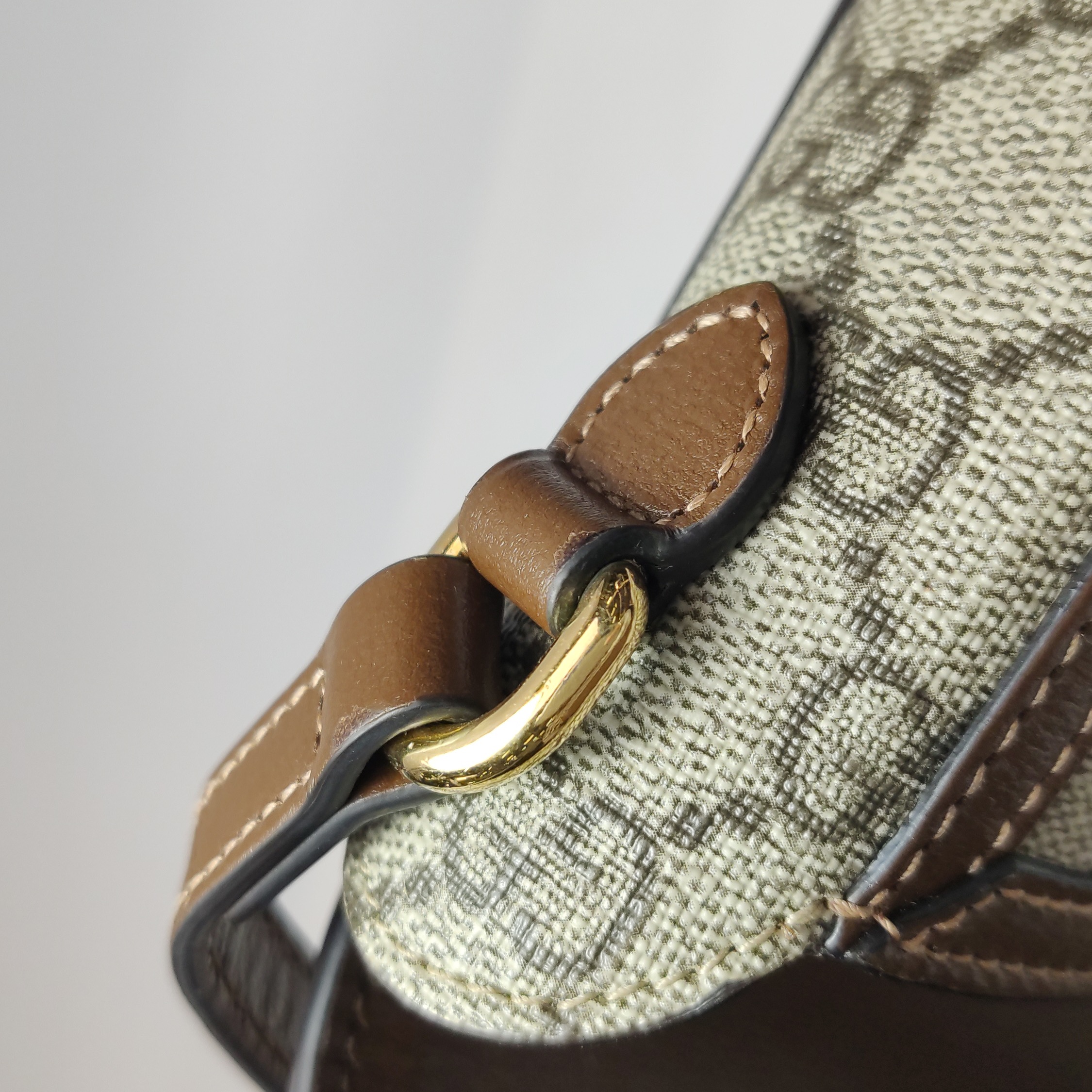 Gucci Horsebit 1955 Flap Crossbody Bag GG Coated Canvas Mini — photo 18 of 23