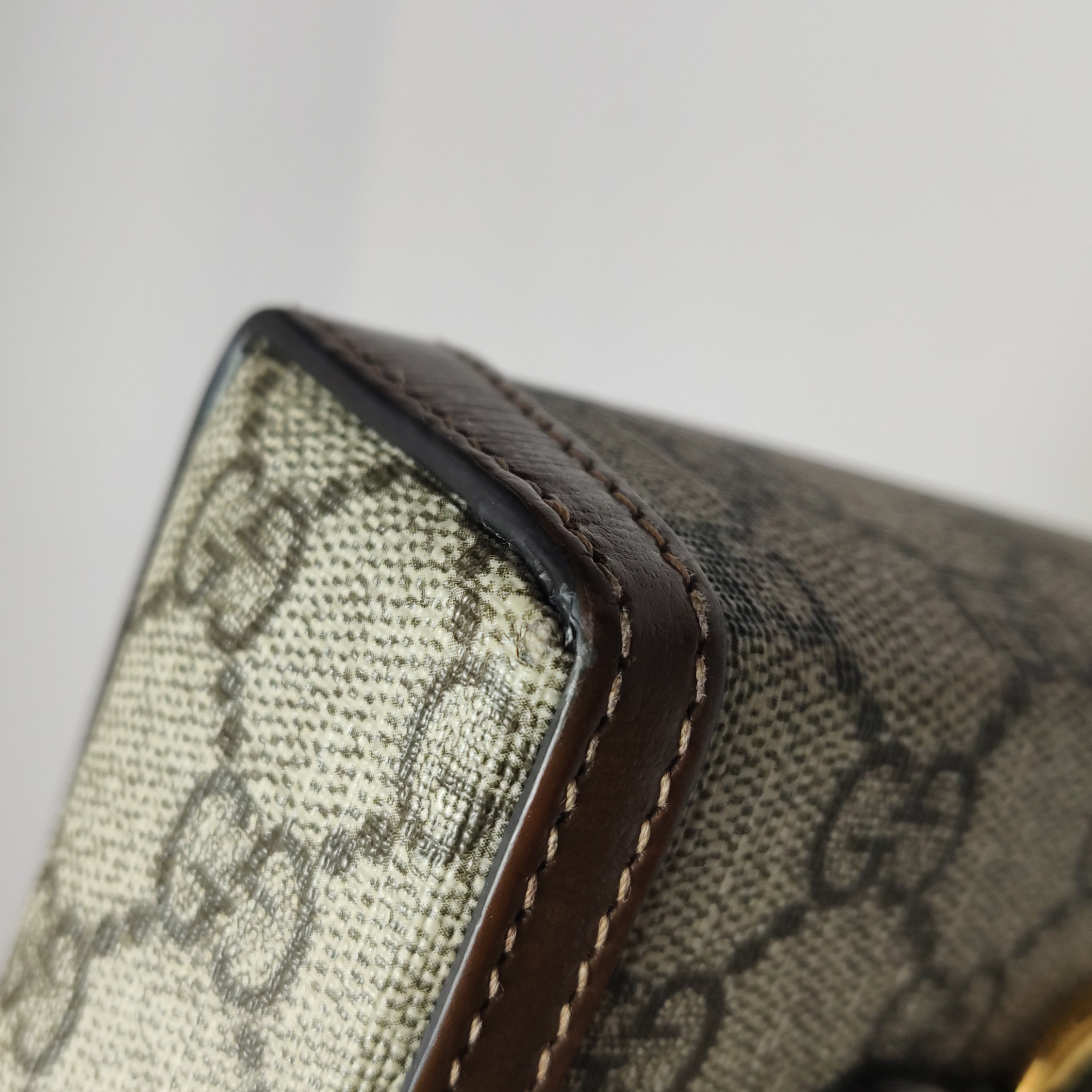 Gucci Horsebit 1955 Flap Crossbody Bag GG Coated Canvas Mini — photo 12 of 23