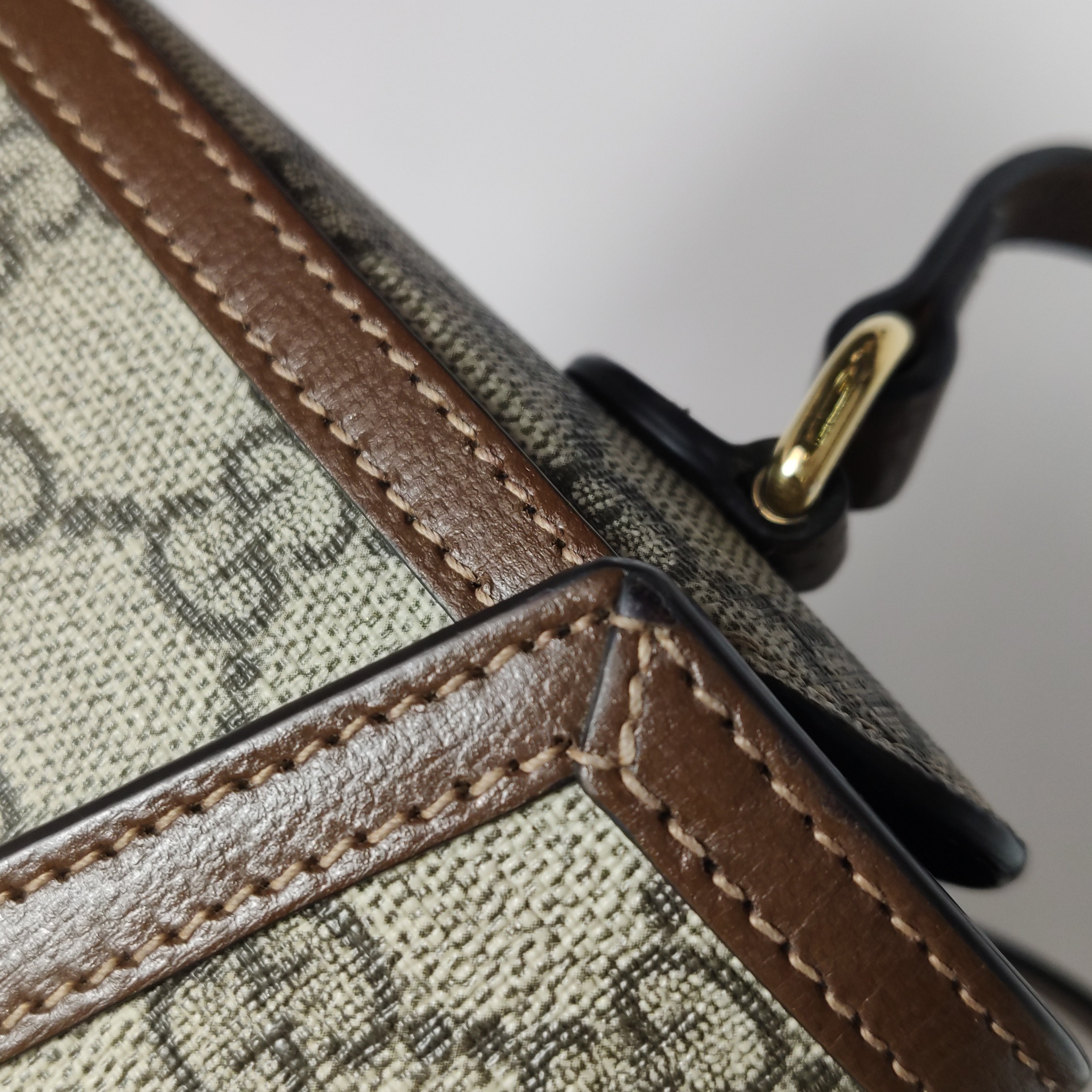 Gucci Horsebit 1955 Flap Crossbody Bag GG Coated Canvas Mini — photo 19 of 23
