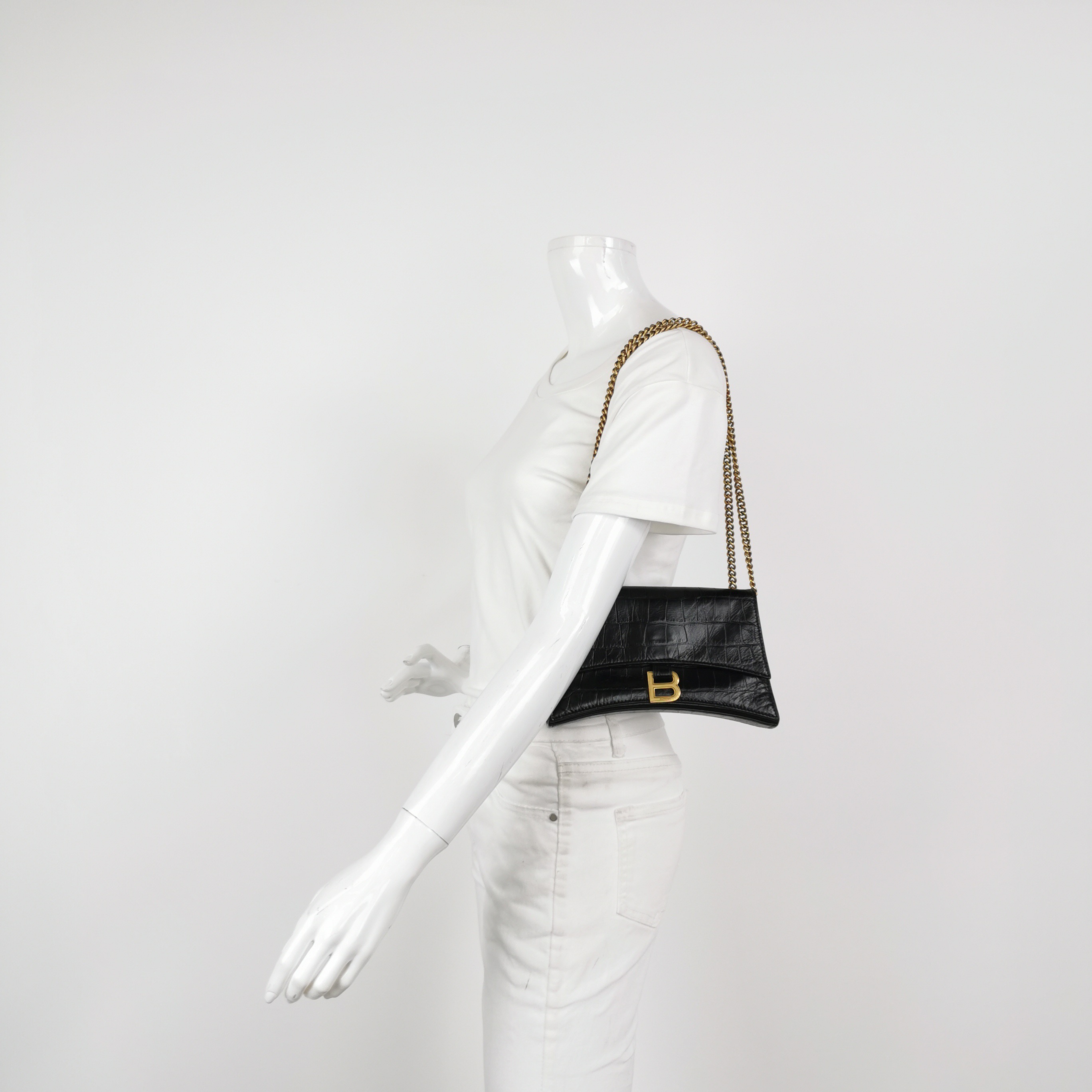 Balenciaga Crush Chain Flap Bag Leather Small — alternate view