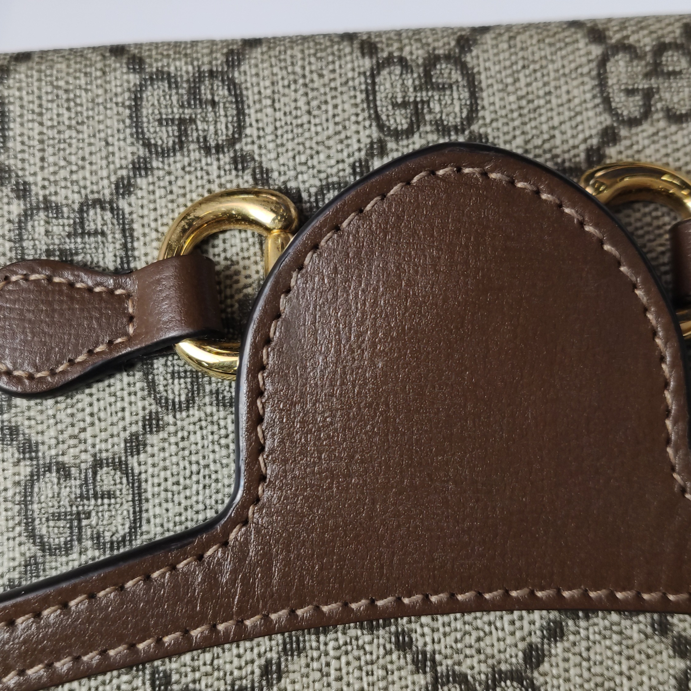 Gucci Horsebit 1955 Flap Crossbody Bag GG Coated Canvas Mini — photo 20 of 23