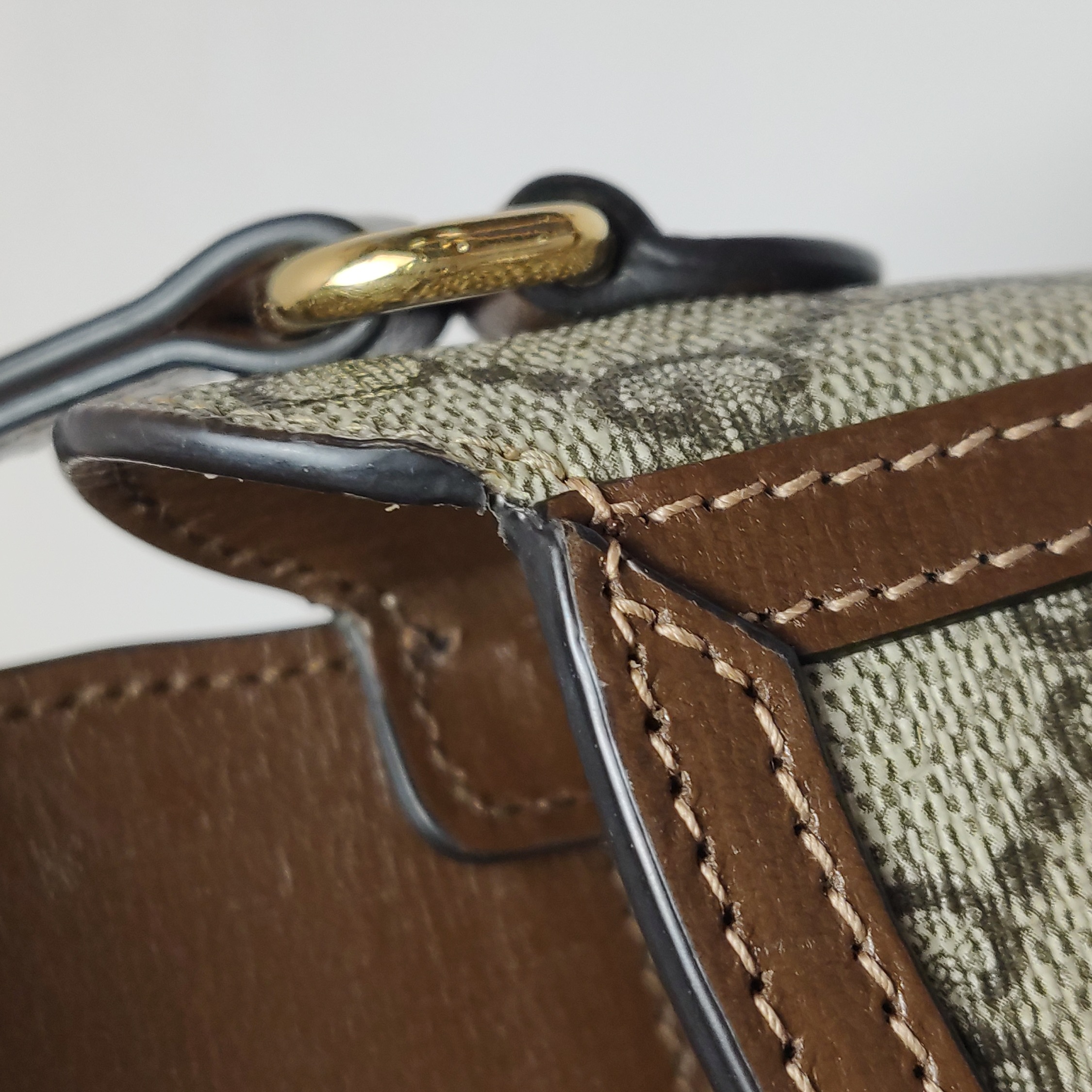 Gucci Horsebit 1955 Flap Crossbody Bag GG Coated Canvas Mini — photo 13 of 23