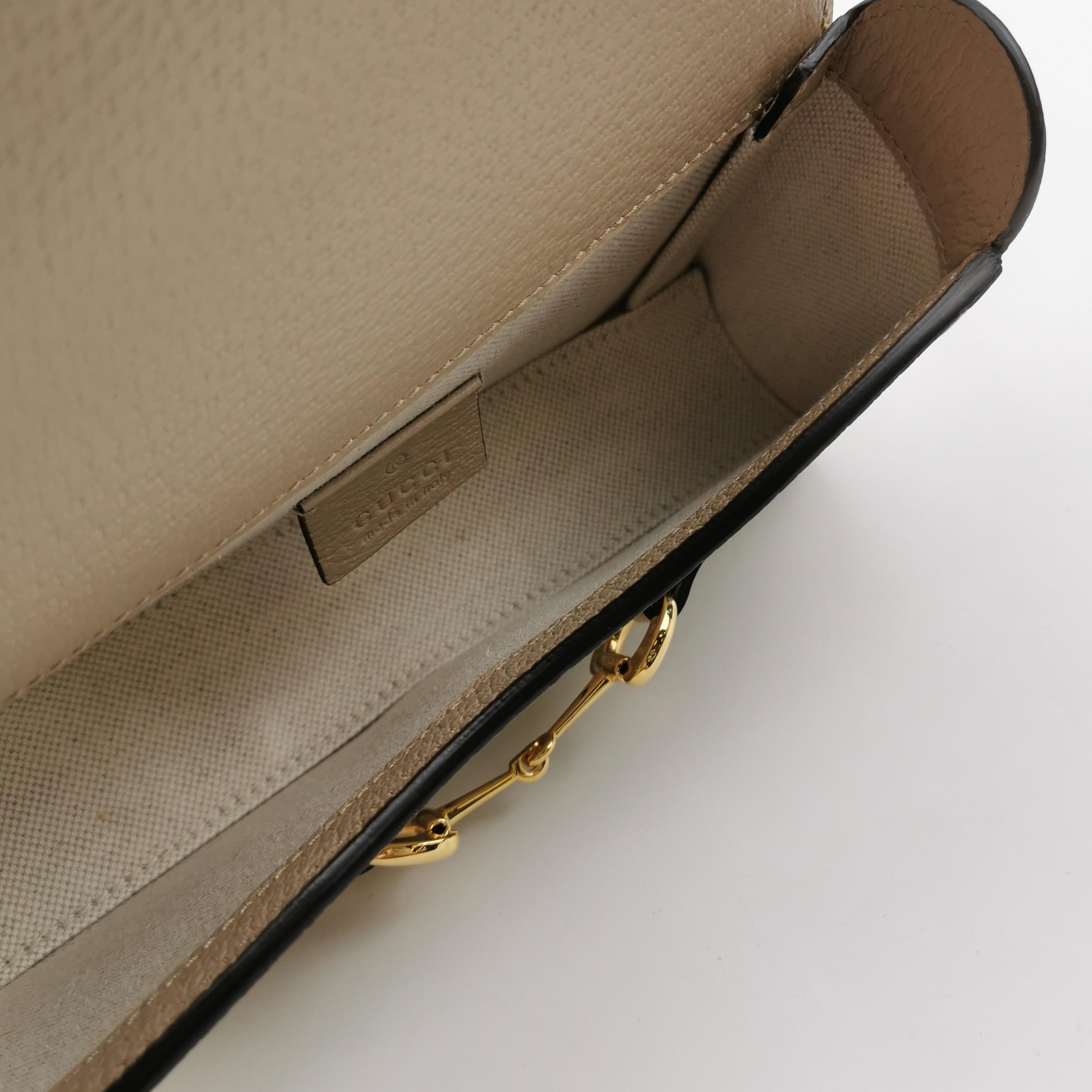 Gucci Horsebit 1955 Flap Crossbody Bag GG Coated Canvas Mini — photo 7 of 15