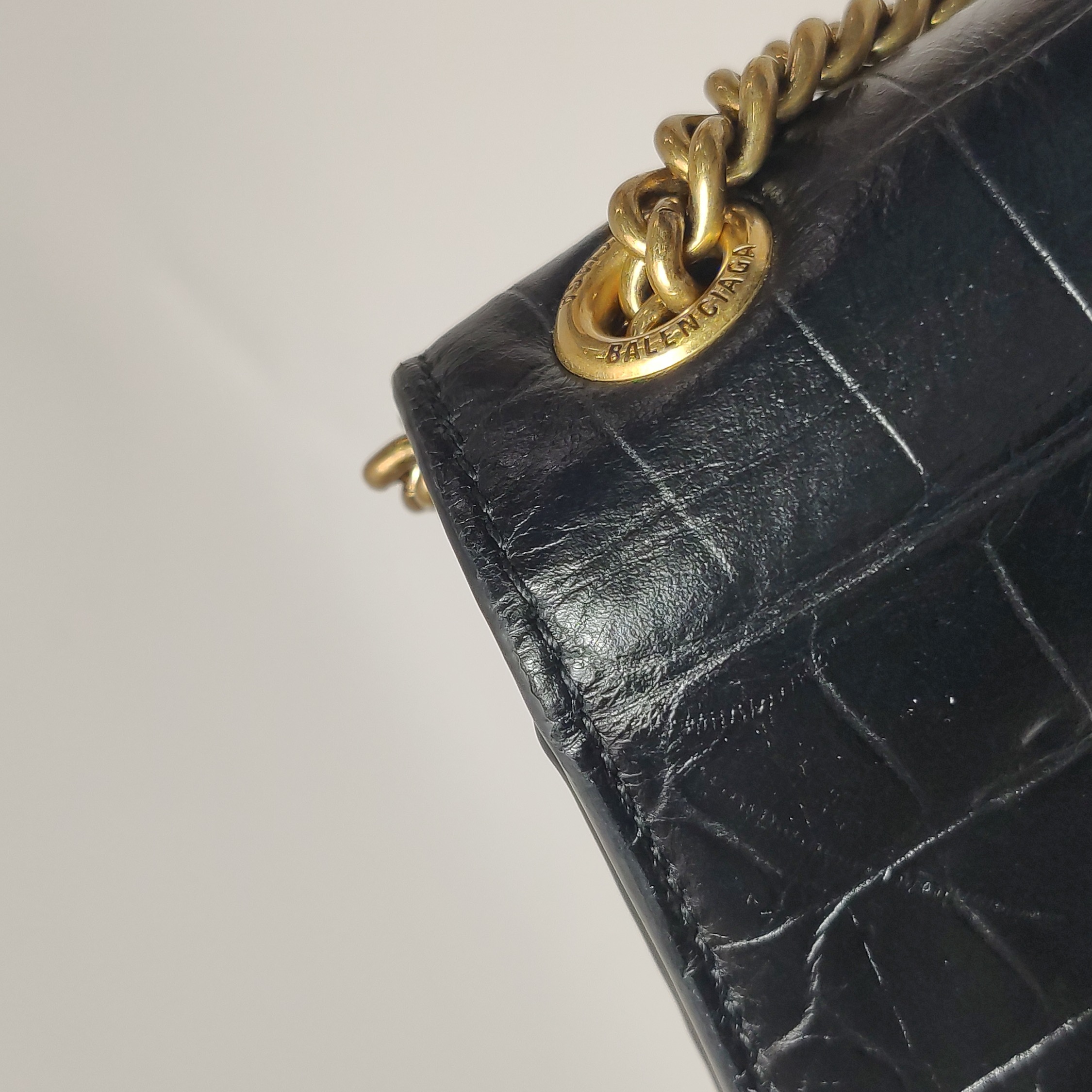 Balenciaga Crush Chain Flap Bag Leather Small