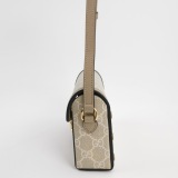 Gucci Horsebit 1955 Flap Crossbody Bag GG Coated Canvas Mini — thumbnail 3