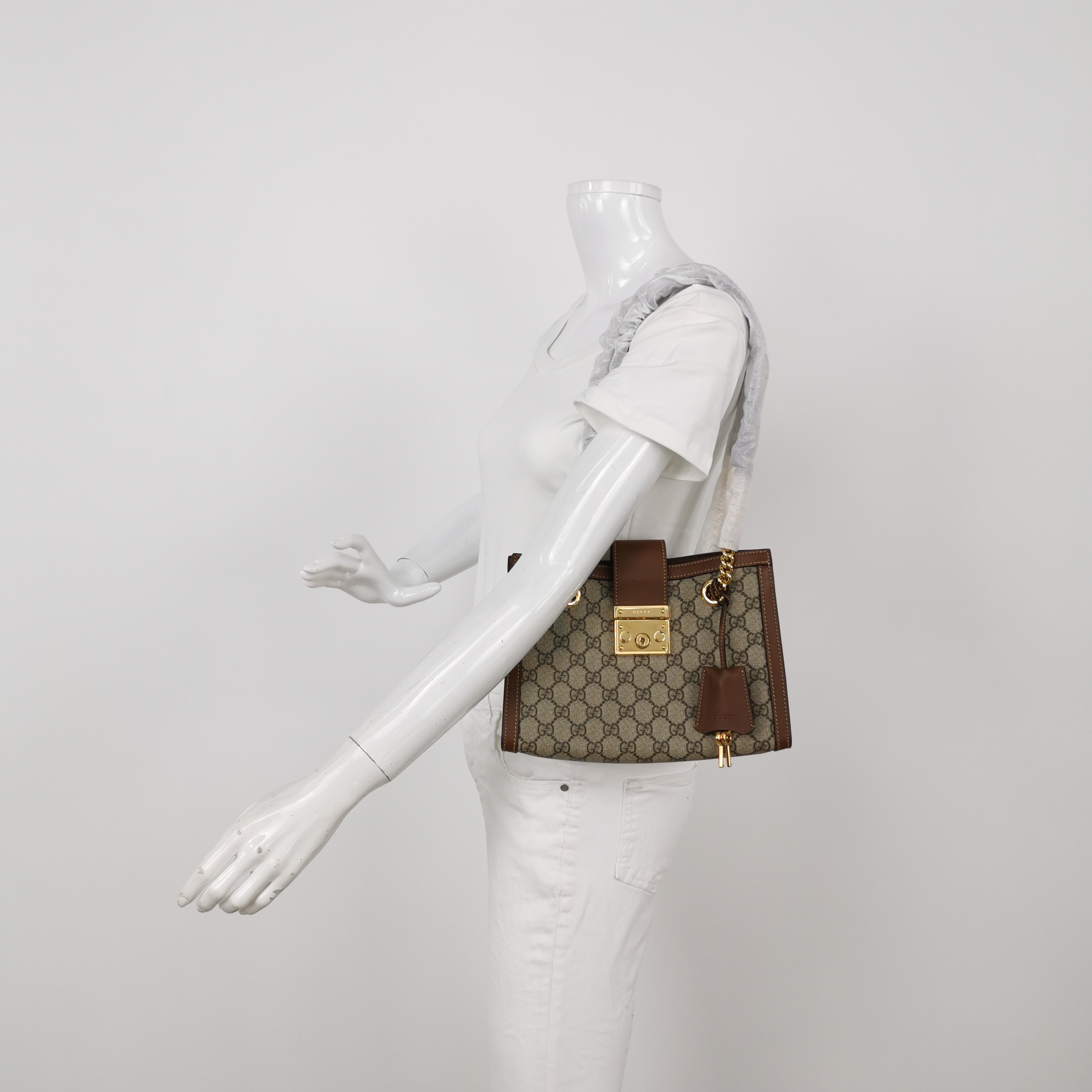Gucci Padlock Chain Tote GG Coated Canvas with Leather Medium — alternate view