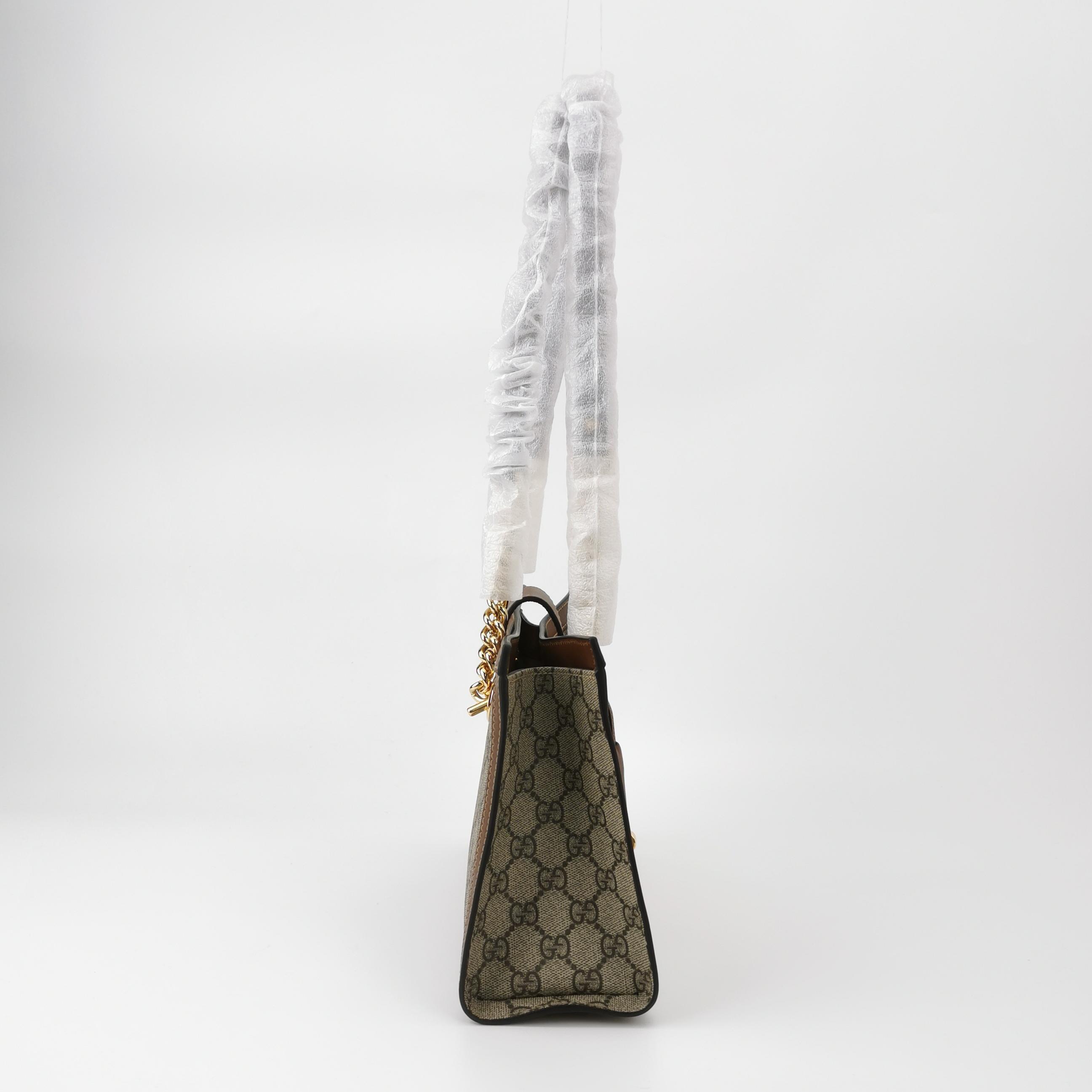 Gucci Padlock Chain Tote GG Coated Canvas with Leather Medium — photo 3 of 23