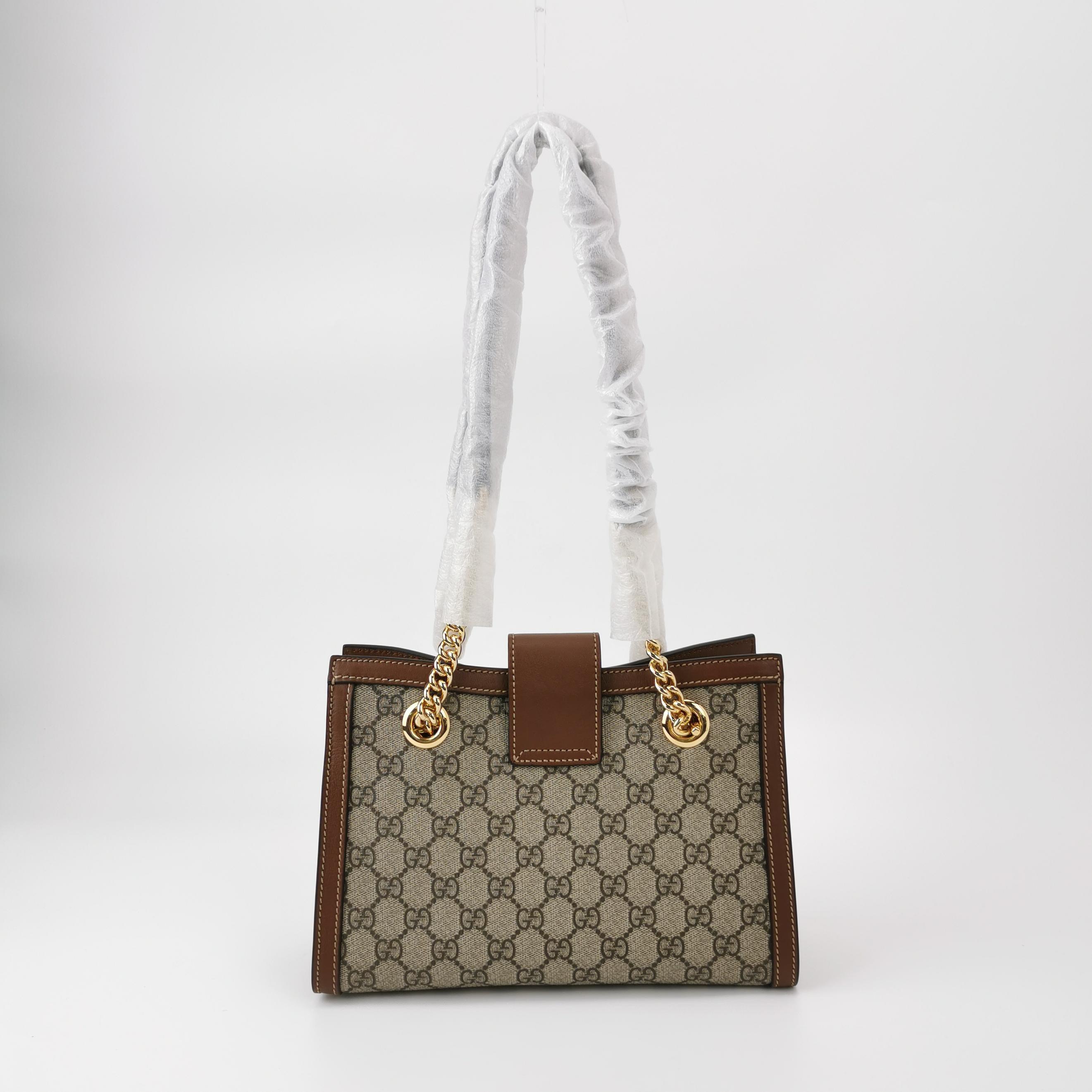 Gucci Padlock Chain Tote GG Coated Canvas with Leather Medium — photo 5 of 23