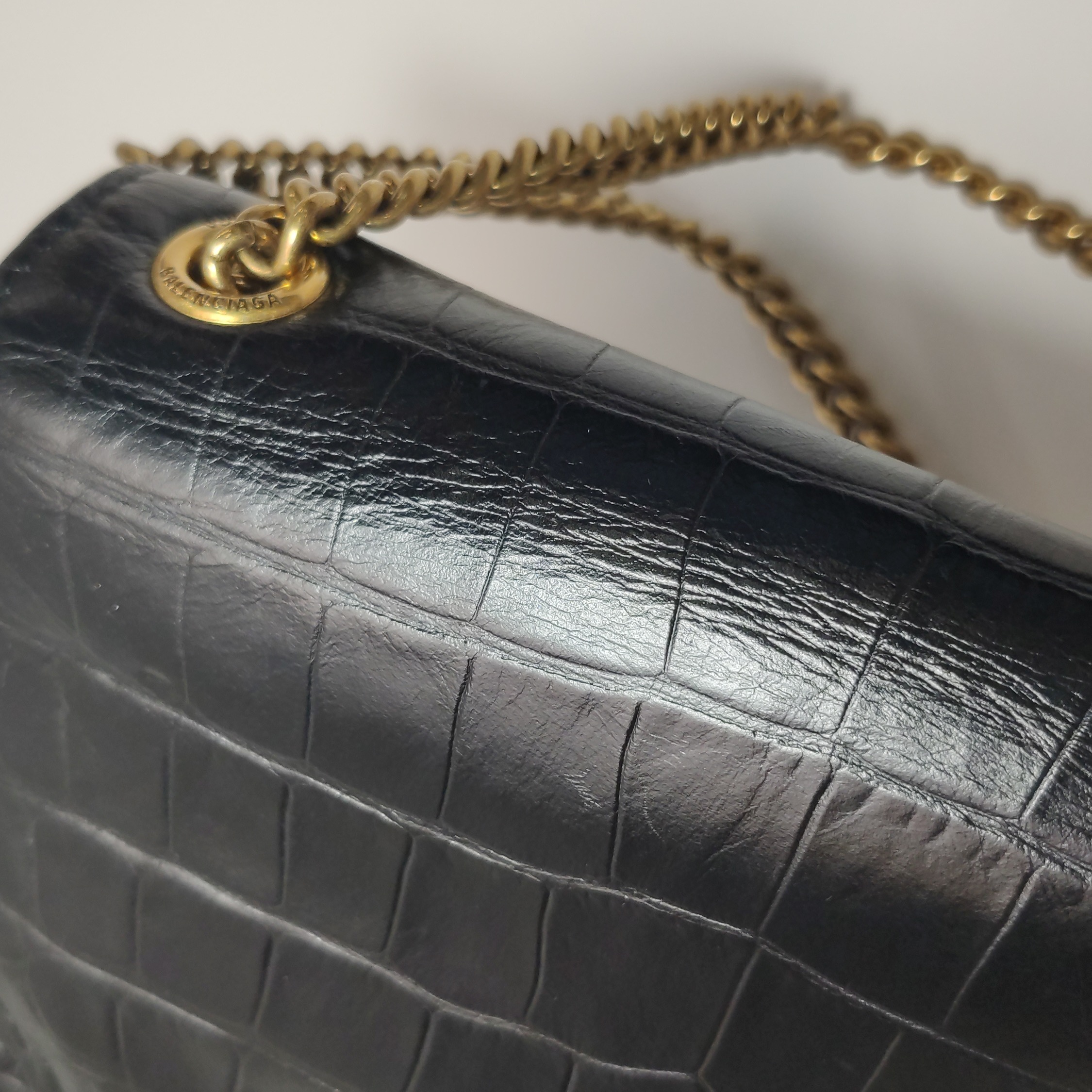 Balenciaga Crush Chain Flap Bag Leather Small