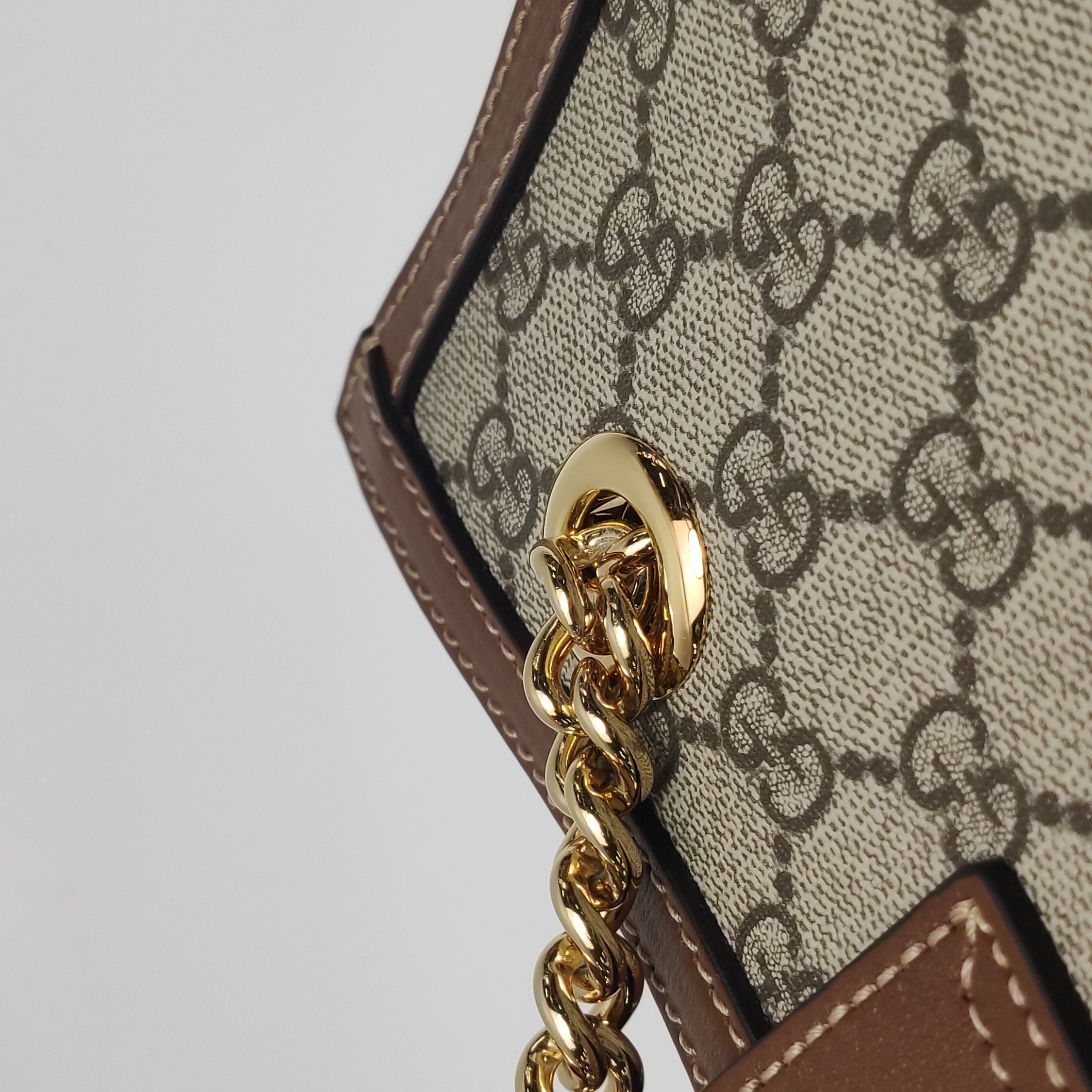 Gucci Padlock Chain Tote GG Coated Canvas with Leather Medium — photo 12 of 23