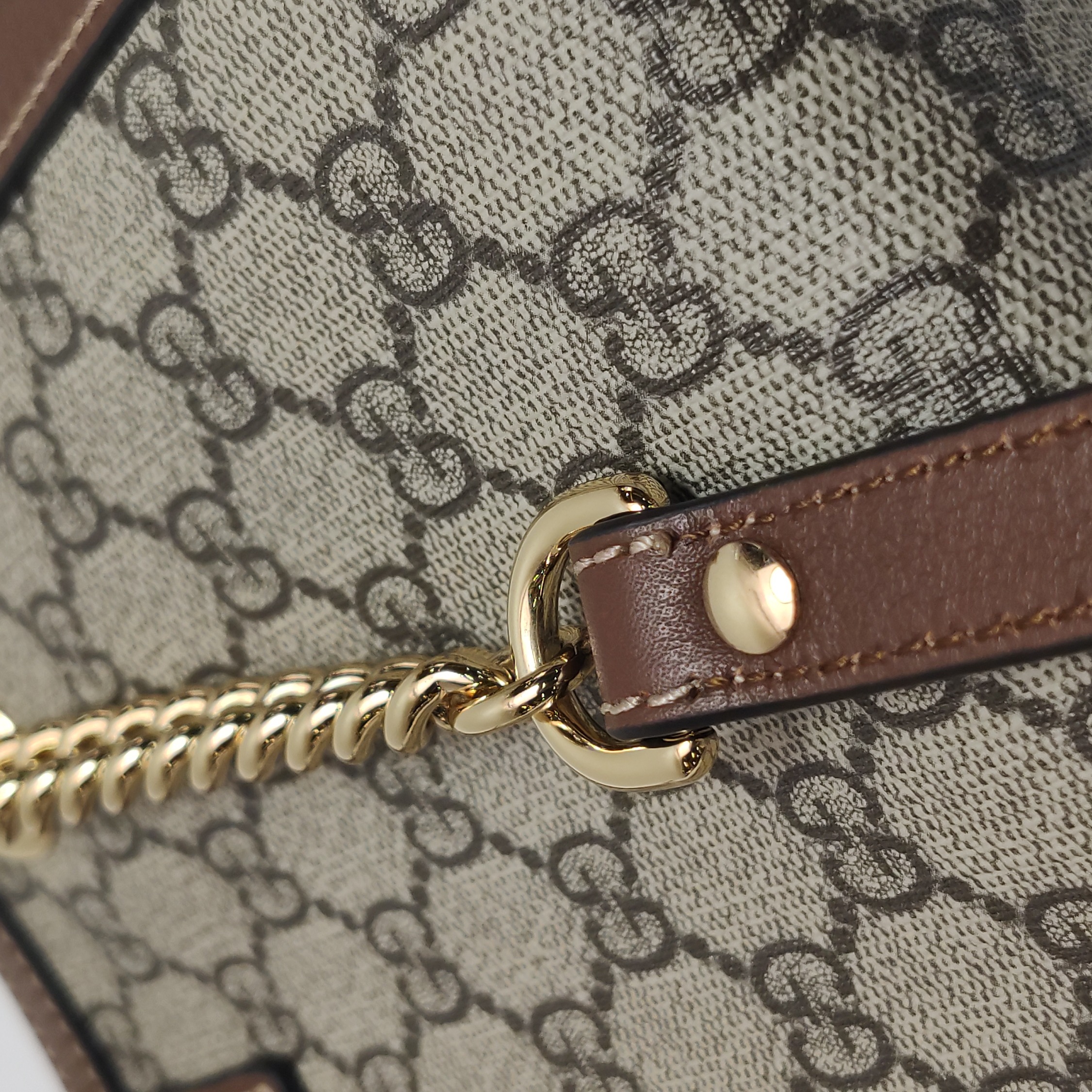 Gucci Padlock Chain Tote GG Coated Canvas with Leather Medium — photo 18 of 23